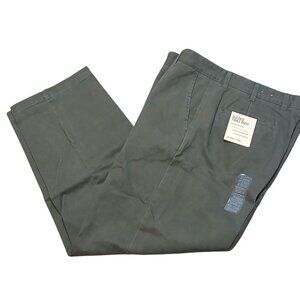 St Johns Bay Mens 40x32 Sueded Twill Pants Flat-Front Durable Heavyweight
